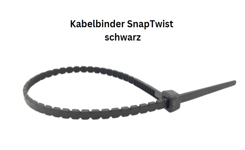 Bild von Kabelbinder ''SnapTwist'' zum Abdrehen / Farbe: schwarz / Länge: 102 / Breite: 2,8 (VPE=100 Pkg. (100))
